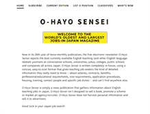 Tablet Screenshot of ohayosensei.com
